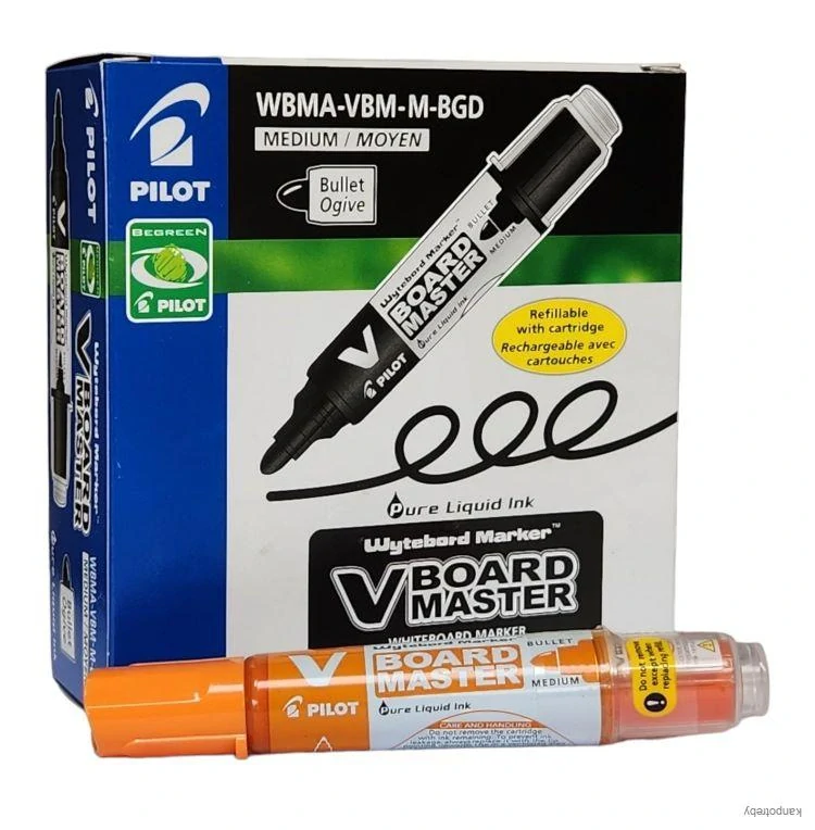 Popisovač na tabule, 2,3 mm, kužeľový, PILOT "V-Board Master", oranžový/10