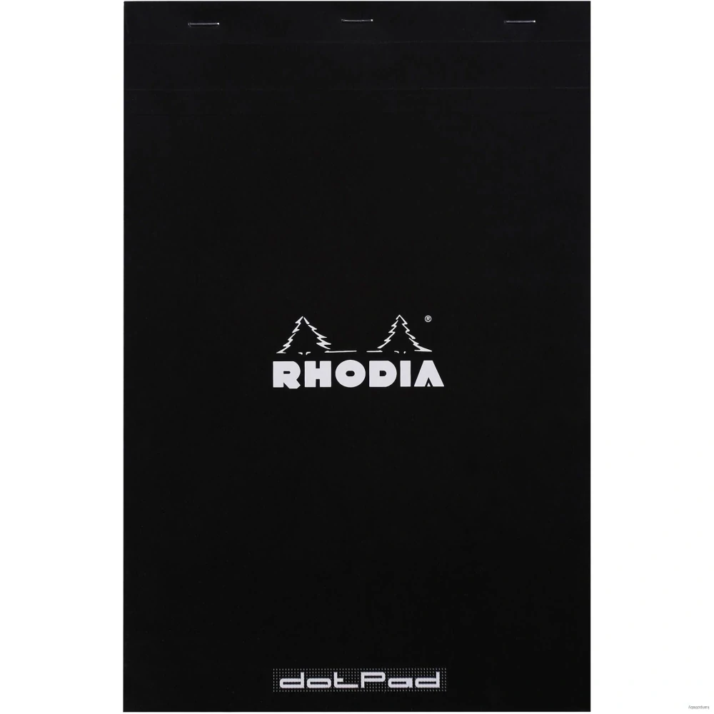 Poznámkový blok Rhodia Basics, A4+, 80 listov, bodkovaný, čierny, Clairefontaine