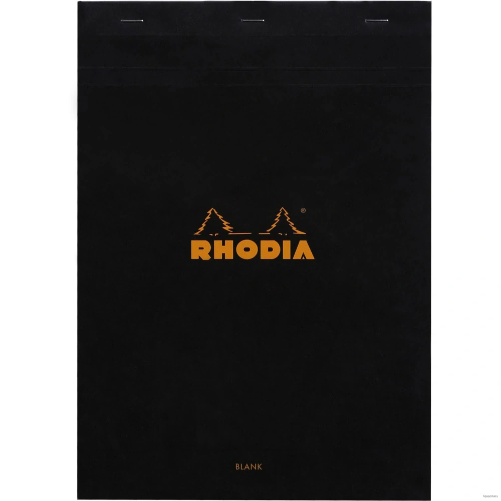 Poznámkový blok Rhodia Basics, A4, 80 listov, čistý, čierny, Clairefontaine