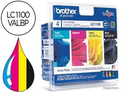Brother originál ink LC-1100VALBP, CMYK, 450/3x325str., výhodné balenie