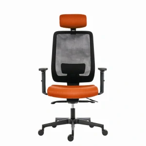 Powerton Kancelárske ergonomické kreslo Lucie, Oranžové