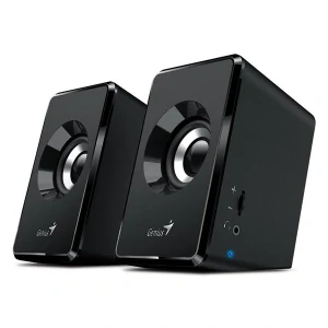Genius reproduktory SP-U125, 2.0, 3W, čierne, regulácia hlasitosti, 3,5 mm jack (USB), 150Hz-20kHz