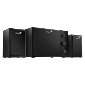 Genius reproduktory SW-2.1 350, 2.1, 15W, čierne, ovládací panel, ovládanie basov a výšok, 3,5 mm jack, 40Hz~20kHz