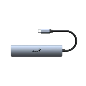 USB (3.0) hub 4-port, UH-545, šedý, Genius, 3x USB 3.0, 1x RJ45