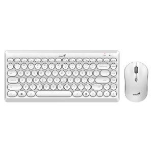 Genius LuxeMate Q8000, sada klávesnice s bezdrôtovou optickou myšou, 4x AAA, CZ/SK, klasická, guľaté klávesy typ 2.4 [Ghz], bezdrô