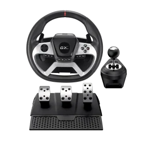 Volant Genius GX Gaming SpeedMaster X5 FF, volant s pedálami a radiacou pákou, USB-C, čierny