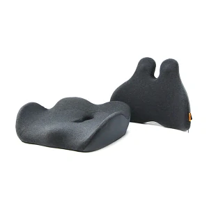 Set bedrovej opierky a podsedáka, ergonomický, antracitový, pamäťová pena, Powerton