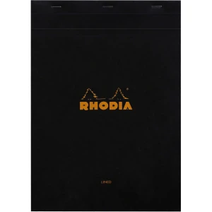 Poznámkový blok Rhodia Basics, A4, 80 listov, linajkový, čierny, Clairefontaine