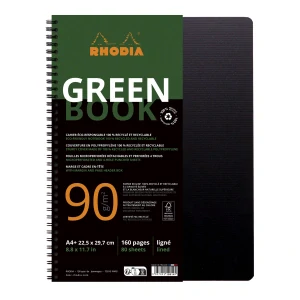 Zápisník Clairefontaine Rhodia Greenbook A4+, linajkový, 80 listov