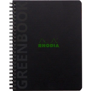Zápisník Clairefontaine Rhodia Greenbook A5+, štvorčekový, 80 listov