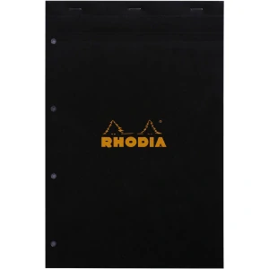Poznámkový blok Rhodia Basics, A4+, 80 listov, štvorčekový, čierny, Clairefontaine