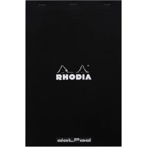Poznámkový blok Rhodia Basics, A4+, 80 listov, bodkovaný, čierny, Clairefontaine
