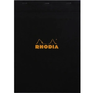 Poznámkový blok Rhodia Basics, A4, 80 listov, štvorčekový, čierny, Clairefontaine