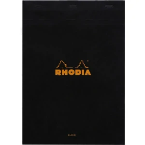 Poznámkový blok Rhodia Basics, A4, 80 listov, čistý, čierny, Clairefontaine