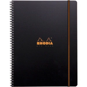 Zápisník Rhodia Active Pro Book, A4+, 80 listov, štvorčekový, čierny