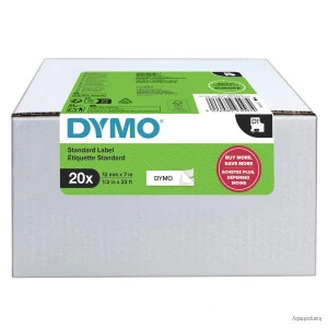 Dymo originál páska do tlačiarne štítkov, Dymo, 2231632, čierny tlač/biely podklad, 7m, 12mm, D1