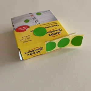 Avery Zweckform etikety 19mm, svetlo zelené, 250 etikiet, značkovací, 3855, pre ručný popis