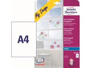 Avery Zweckform samolepiaca fólia, na sklo, A4, 4 listy, pre atramentové tlačiarne, O