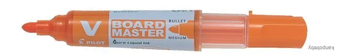 Popisovač na tabule, 2,3 mm, kužeľový, PILOT "V-Board Master", oranžový/10