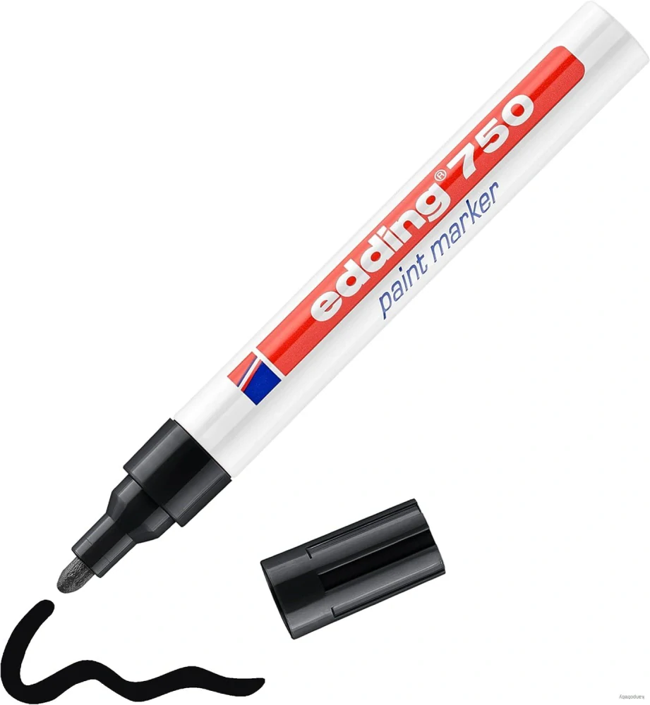 Permanentný lakový popisovač, 2-4 mm, EDDING "750", čierny/10 ks