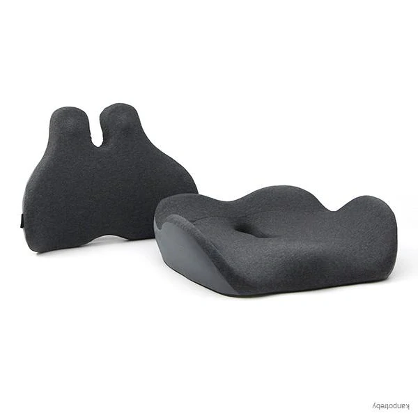 Set bedrovej opierky a podsedáka, ergonomický, antracitový, pamäťová pena, Powerton