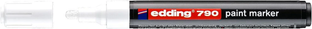 Lakový popisovač, 2-3 mm, EDDING "790", biely