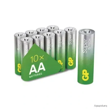 Batéria alkalická, AA (LR6), AA, 1.5V, GP, fólia, 10-pack, SUPER