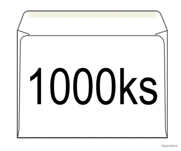 Obálka samolepiaca, C6, 114 x 162mm, biela, Krpa, poštová, 1000ks