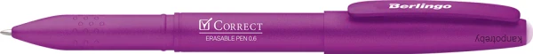 Berlingo, roller gélový, modrý, 20ks, 0.6mm, Correct, gumovateľný