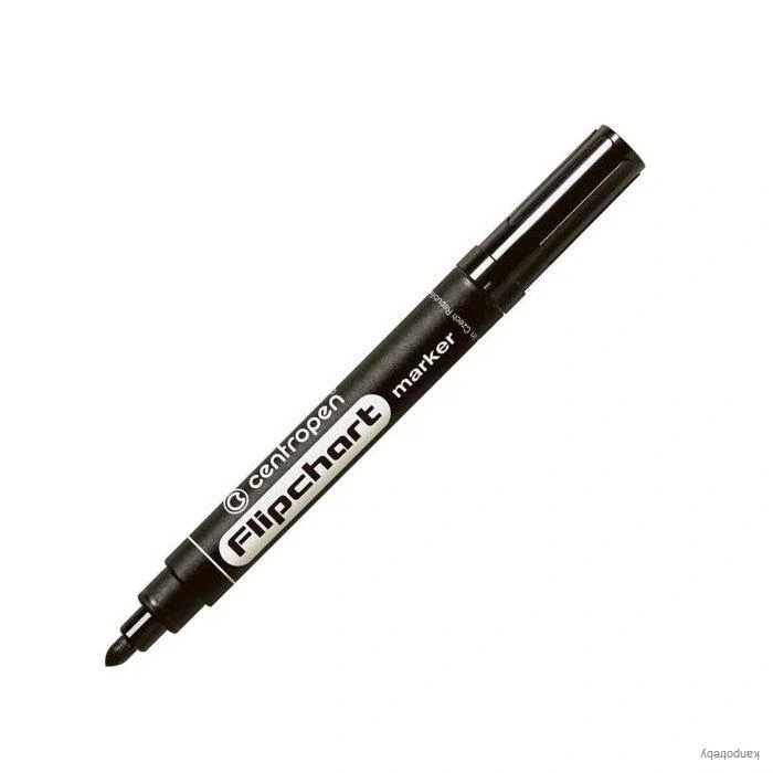 Centropen, flipchart markier 8550, čierny, 10ks, 2.5mm, neprepíja sa cez papier, cena za 1ks