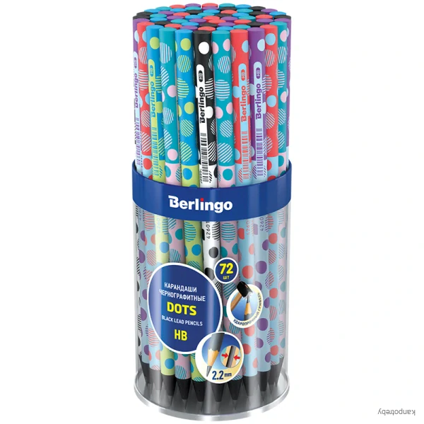 Berlingo, grafitová ceruzka Dots, color, 72ks, bez gumy