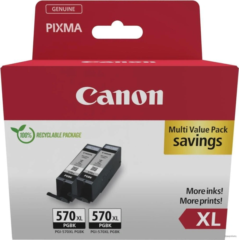 Canon originál ink PGI 570 XL PGBK Twin Pack, 0318C010, black, 500str., high capacity, 2-pack