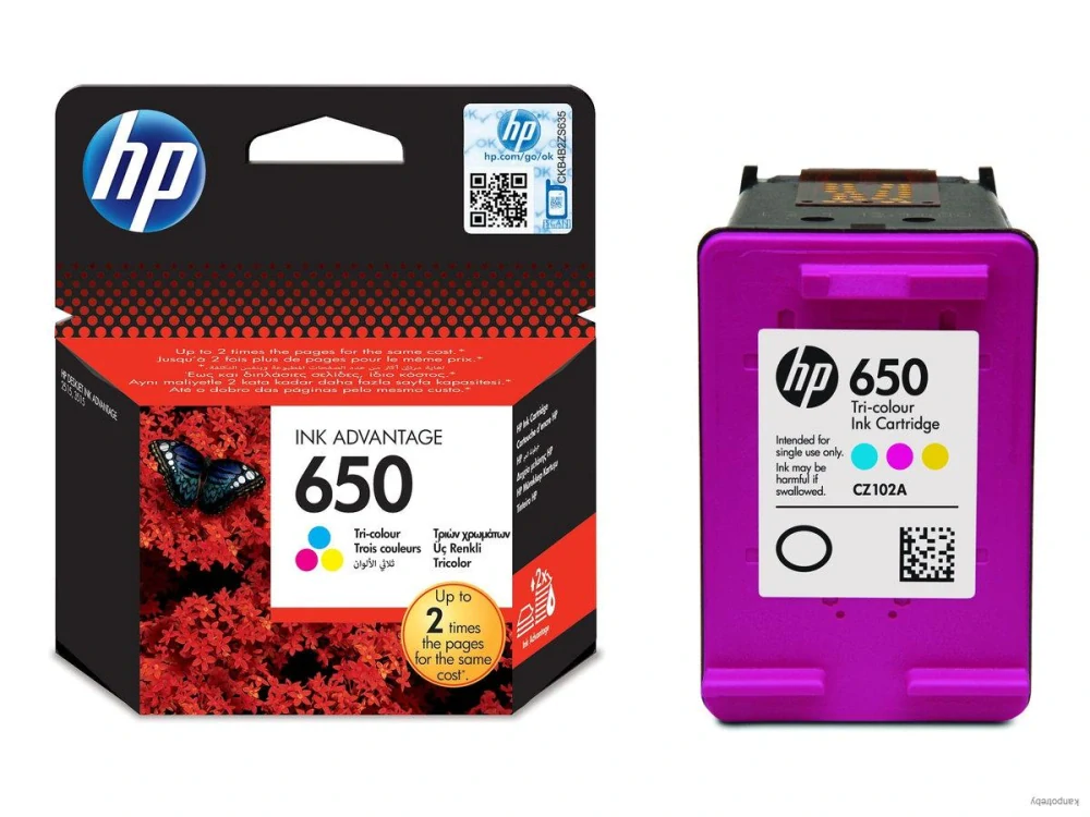 HP originál ink CZ102AE, HP 650, color, 200str.