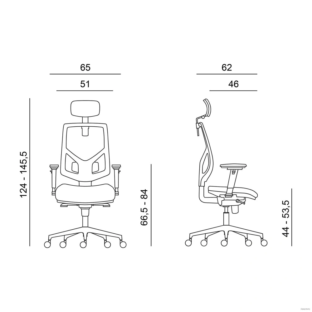 Powerton Kancelárske ergonomické kreslo Tina, Tmavo modré