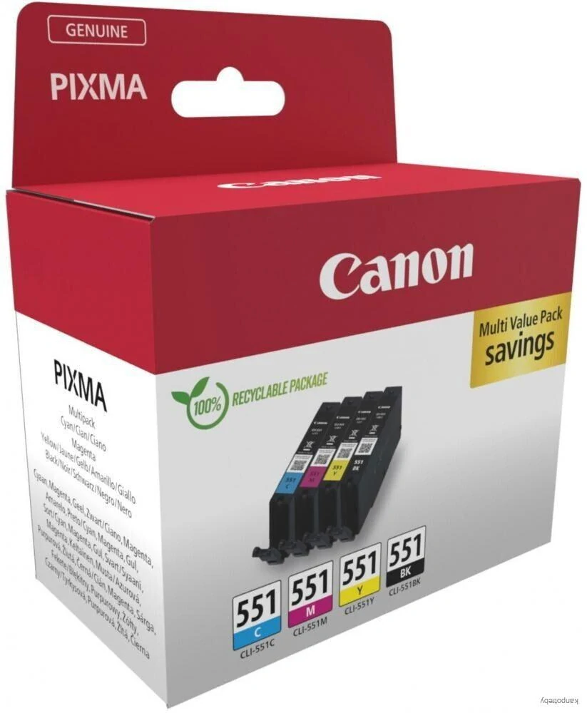 Canon originál ink CLI-551 C/M/Y/BK MULTI, 6509B015, CMYK