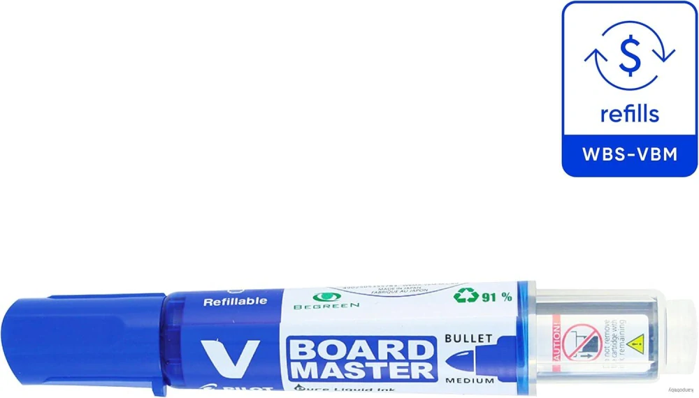 Popisovač na tabule, 2,3 mm, kužeľový, PILOT "V-Board Master", modrý/10