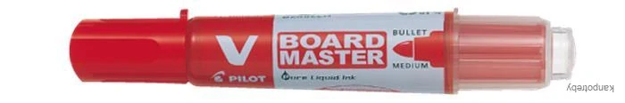 Popisovač na tabule, 2,3 mm, kužeľový, PILOT "V-Board Master", červený/10