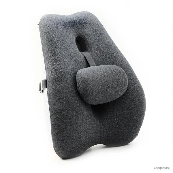 Bedrová opierka, ergonomická, šedá, pamäťová pena, Powerton