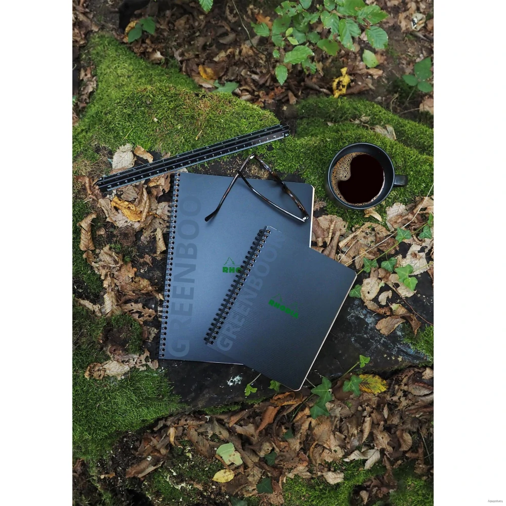 Zápisník Clairefontaine Rhodia Greenbook A5+, štvorčekový, 80 listov