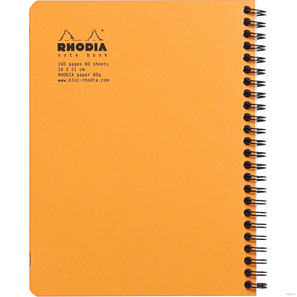 Krúžkový blok Rhodia Classic, A5+, 80 listov, štvorčekový, Clairefontaine