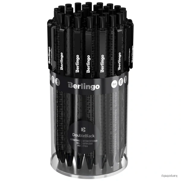 Berlingo, pero automatické guľôčkové, modré, 24ks, 0.7mm, Double black