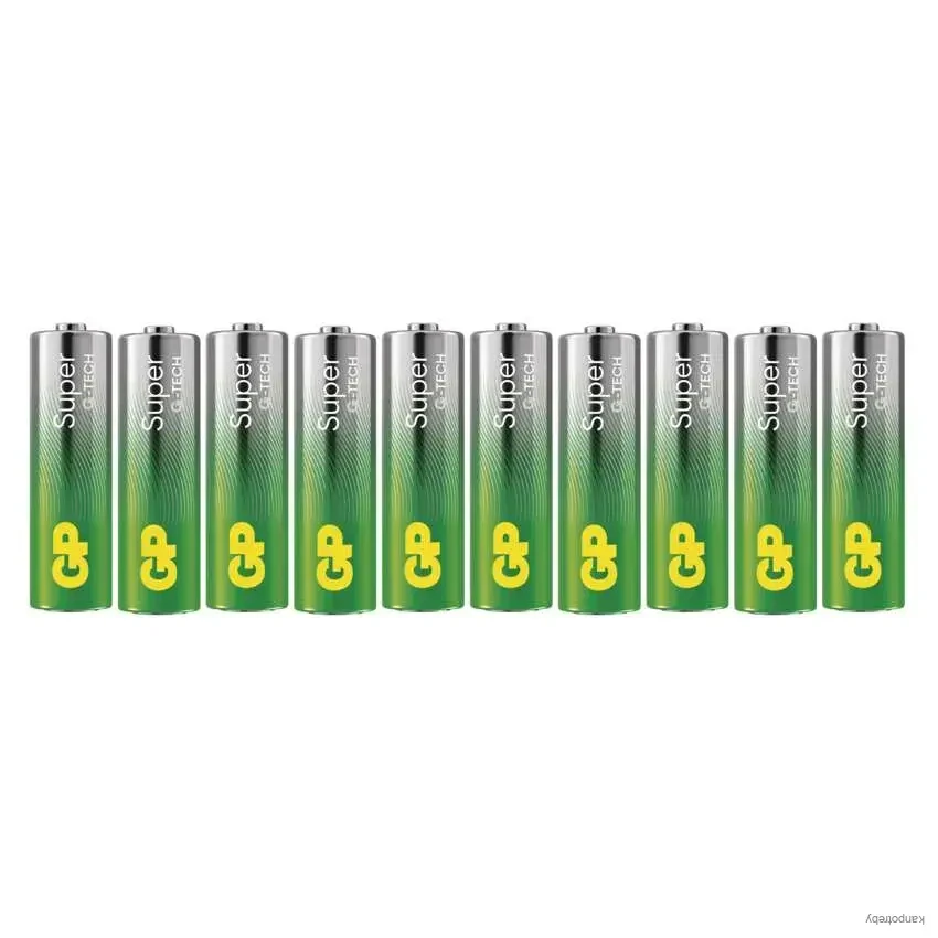 Batéria alkalická, AA (LR6), AA, 1.5V, GP, fólia, 10-pack, SUPER