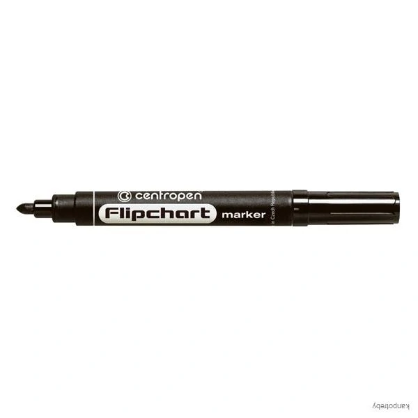Centropen, flipchart markier 8550, čierny, 10ks, 2.5mm, neprepíja sa cez papier, cena za 1ks
