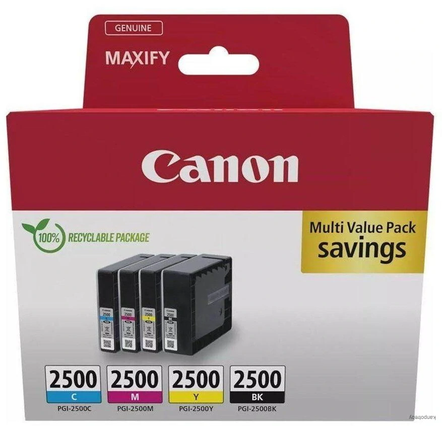 Canon originál ink PGI-2500 BK/C/M/Y MULTI, 9290B006, CMYK