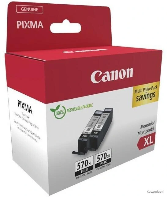 Canon originál ink PGI 570 XL PGBK Twin Pack, 0318C010, black, 500str., high capacity, 2-pack