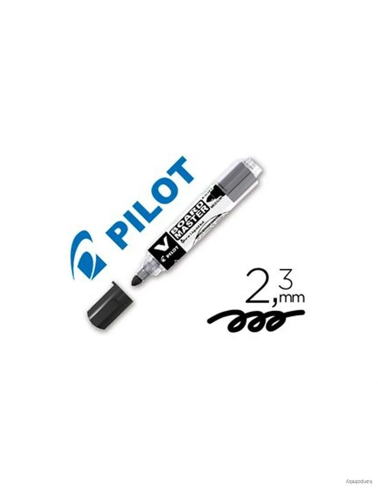 Popisovač na tabule, 2,3 mm, kužeľový, PILOT "V-Board Master", čierny/10