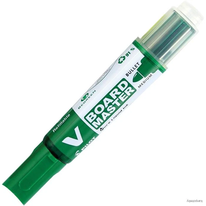 Popisovač na tabule, 2,3 mm, kužeľový, PILOT "V-Board Master", zelený/10