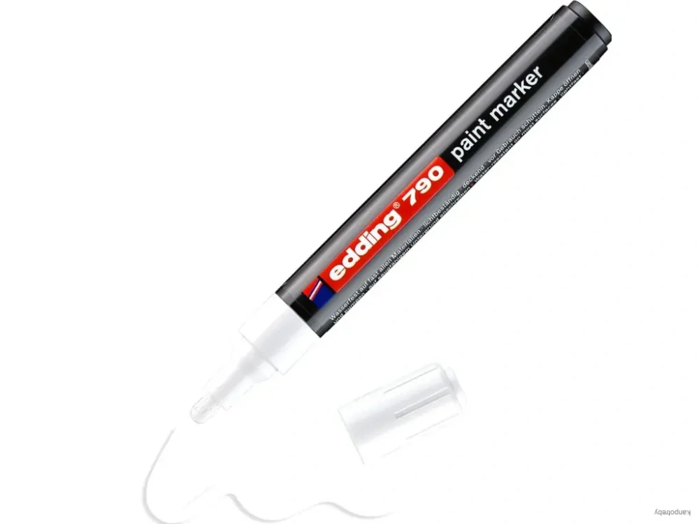 Lakový popisovač, 2-3 mm, EDDING "790", biely