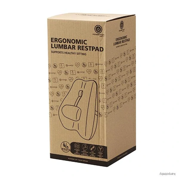 Bedrová opierka, ergonomická, šedá, pamäťová pena, Powerton