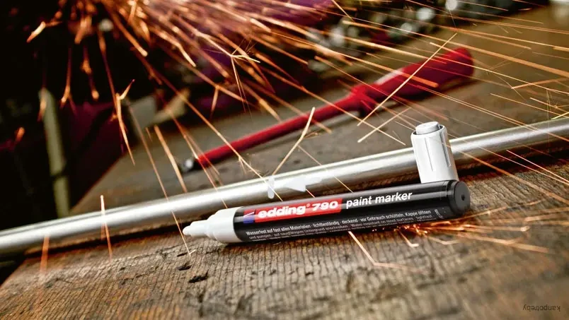 Lakový popisovač, 2-3 mm, EDDING "790", biely